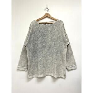 Free People FP Movement Oversized Boxy Acid Wash Terry Distressed Sweatshirt - S